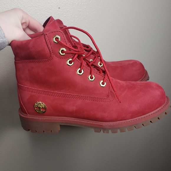 red timberlands size 8